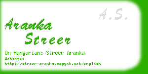 aranka streer business card